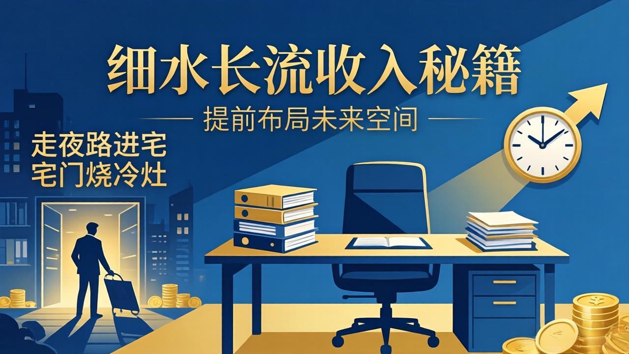 某付费文章：细水长流收入秘籍：走夜路进宅门烧冷灶，提前布局未来空间-沧海聊项目
