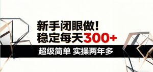 新手闭眼做，稳定每天300+，超级简单，实操两年多 ！-沧海聊项目