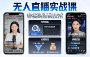 宝子哥无人直播实战课，非实时防风技术，聚焦抖音快手等平台直播带货，轻松开启直播变现之路(更新2026年3月底)-沧海聊项目