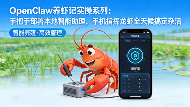 OpenClaw养虾记实操系列-更新：手把手部署本地智能助理，手机指挥龙虾全天候搞定杂活-沧海聊项目