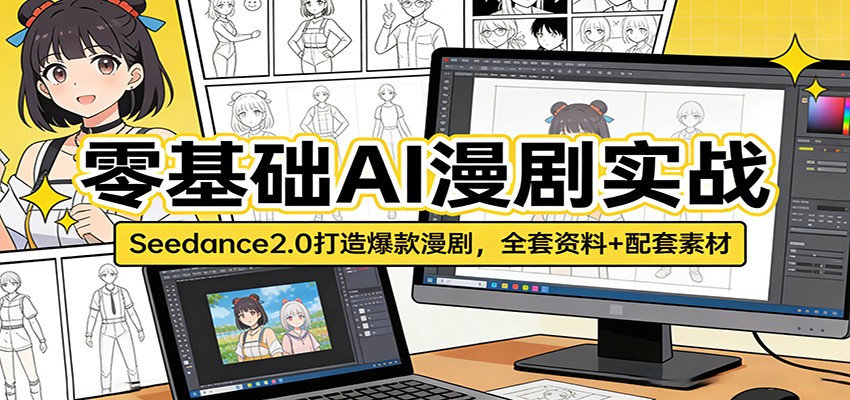 零基础AI漫剧实战：Seedance2.0打造爆款漫剧，全套资料+配套素材-沧海聊项目