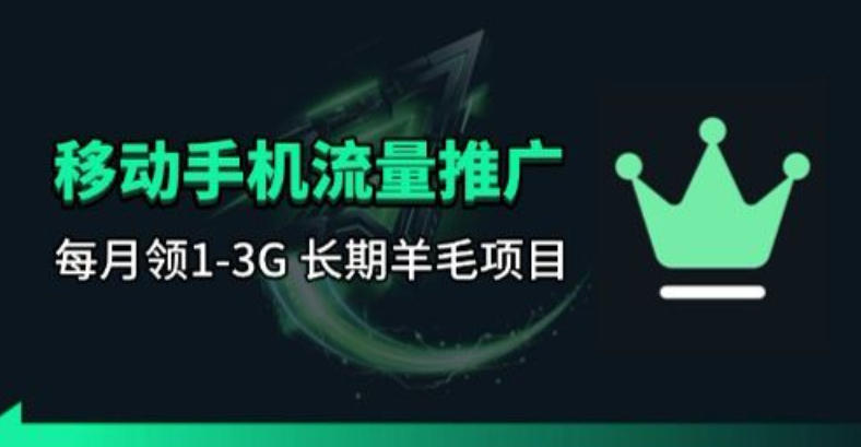 手机流量领取推广_每月一轮，刚需类的长期项目-沧海聊项目