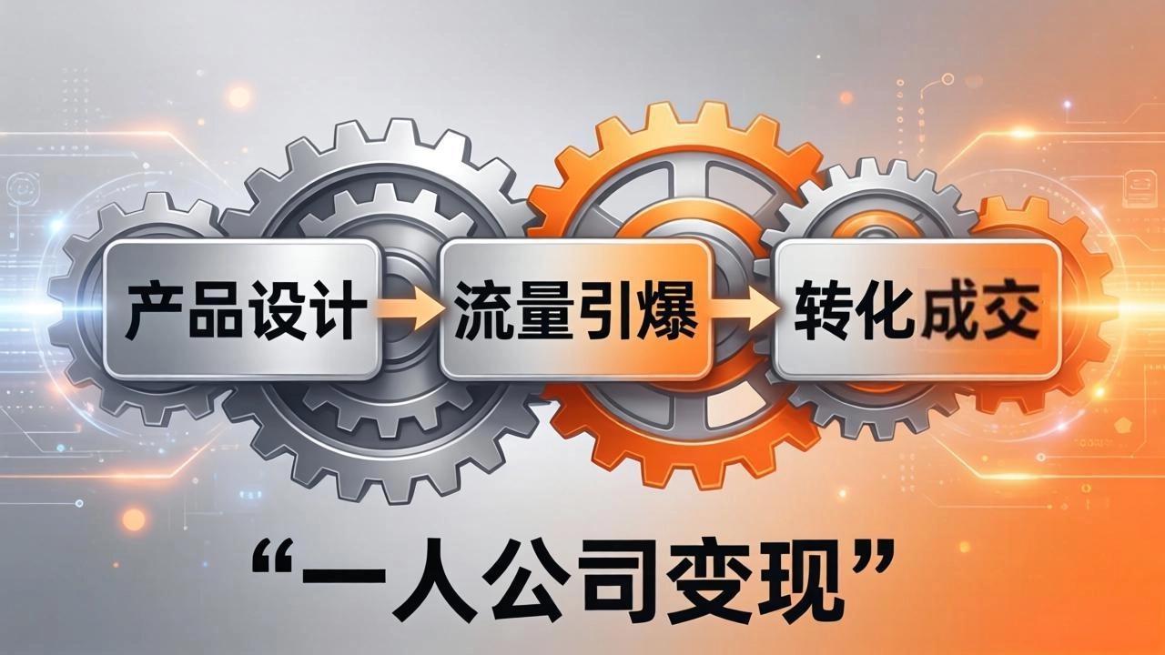 一人公司变现全攻略：产品设计+流量引爆+转化成交，打造不受年龄限制的长期事业-沧海聊项目
