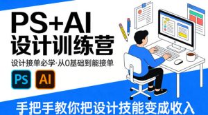 设计接单必学，PS+AI设计训练营，从0基础到能接单，手把手教你把设计技能变成收入-沧海聊项目
