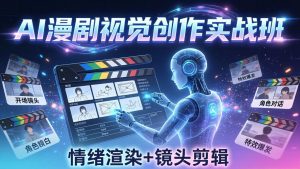 AI漫剧视觉导演思维实战班，从脚本到成片全掌握，分镜设计情绪渲染一站学会-沧海聊项目