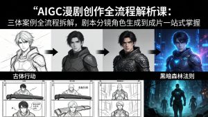 AIGC漫剧创作全流程解析课：三体案例全流程拆解，剧本分镜角色生成到成片一站式掌握-沧海聊项目
