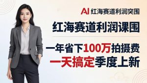 服装老板AI模特图课：一年省下100万拍摄费，一天搞定季度上新，红海赛道利润突围-沧海聊项目