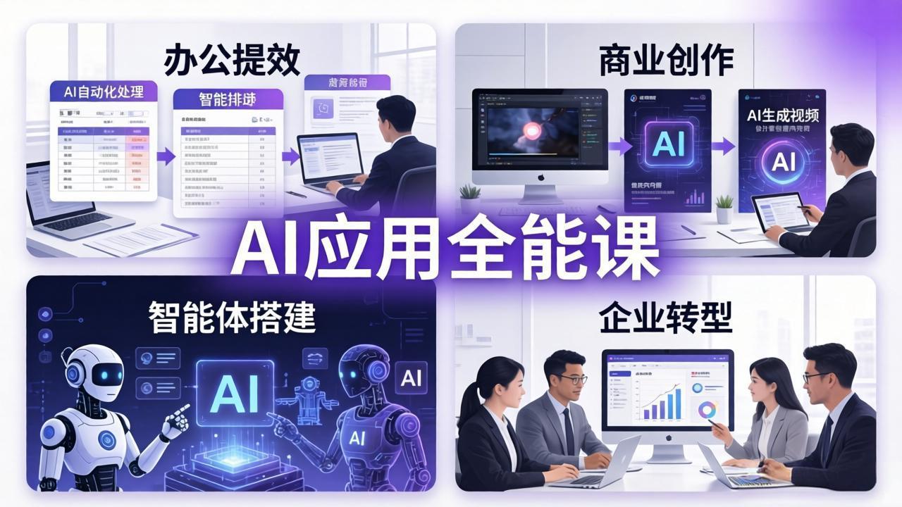 AIGC 应用全能课：办公提效、商业创作、智能体搭建、企业转型，一站式学会AI应用-沧海聊项目
