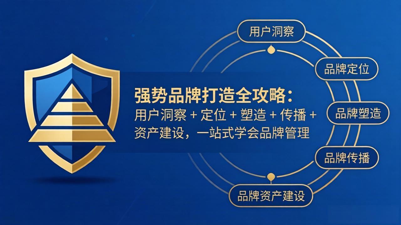 强势品牌打造全攻略：用户洞察 + 定位 + 塑造 + 传播 + 资产建设，一站式学会品牌管理-沧海聊项目
