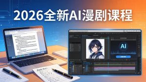 2026全新AI漫剧课程：覆盖创作全链路，教你写作分镜剪辑配音一站式打造漫剧作品-沧海聊项目