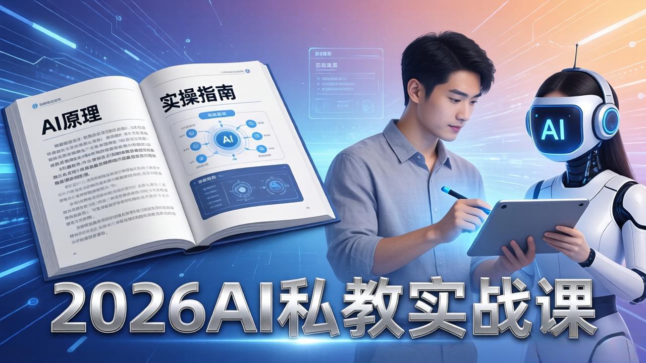 2026AI私教实战课：从AI原理到全场景实操，零基础学会用AI提效+单人单干创业-沧海聊项目