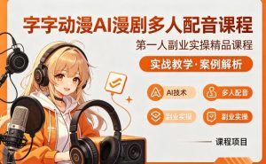 字字动漫AI漫剧多人配音课程，实战教学，案例解析-沧海聊项目