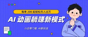 AI 动画躺赚新模式，无需经验，每单 200 起轻松月入过万-沧海聊项目