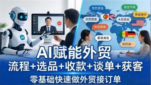 外贸+AI实战课：流程+选品+收款+谈单+获客，零基础快速做外贸接订单-沧海聊项目