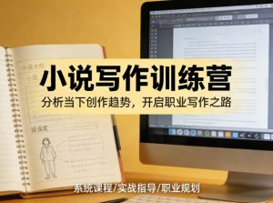 小说加写作训练营，带你分析如何在当下脱颖而出，开启你的职业创作之路-沧海聊项目