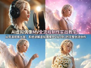 AI虚拟偶像MV全流程制作实战教学，从导演视角出发，系统讲解虚拟偶像MV从0到1的完整创作流程-沧海聊项目