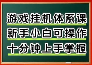 从0上手掌握游戏挂G全流程，新手小白当天上手当天出收益，一对一辅导【揭秘】-沧海聊项目