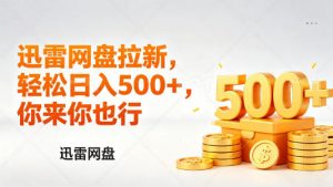 迅雷网盘锐评拉新，轻松日入几张，小白副业首选-沧海聊项目