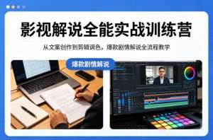 影视解说全能实战训练营：从文案创作到剪辑调色，爆款剧情解说全流程教学-沧海聊项目