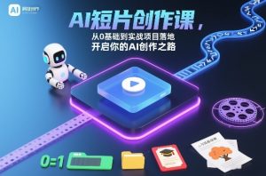 AI短片创作课，从0基础到实战项目落地，开启你的AI创作之路(更新0411)-沧海聊项目