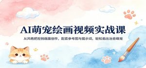 AI萌宠绘画视频实战课：从风格把控到画面创作，配套参考图与提示词，轻松画出治愈萌宠-沧海聊项目