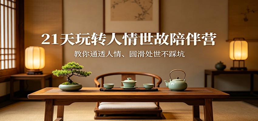 21天玩转人情世故陪伴营：教你通透人情、圆滑处世不踩坑-沧海聊项目