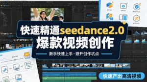快速精通seedance2.0爆款视频创作，快速产出高清视频，避开大量创作坑点，新手也能快速上手-沧海聊项目