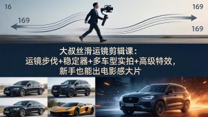 大叔丝滑运镜剪辑课：运镜步伐+稳定器+多车型实拍+高级特效，新手也能出电影感大片-沧海聊项目
