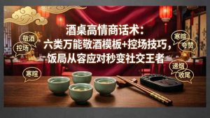 付费文章：酒桌高情商话术：六类万能敬酒模板+控场技巧，饭局从容应对秒变社交王者-沧海聊项目