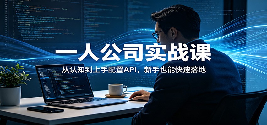一人公司实战课：从认知到上手配置API，新手也能快速落地-沧海聊项目
