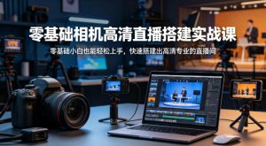 零基础相机高清直播间搭建实战课，小白也能轻松上手，快速搭建出高清专业的直播间-沧海聊项目