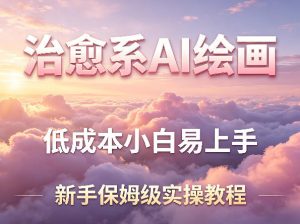 治愈系AI绘画提示词项目，低成本小白易上手，每天10分钟，新手保姆级实操教程-沧海聊项目