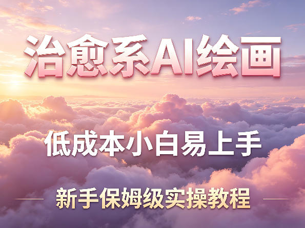 治愈系AI绘画提示词项目，低成本小白易上手，每天10分钟，新手保姆级实操教程-沧海聊项目