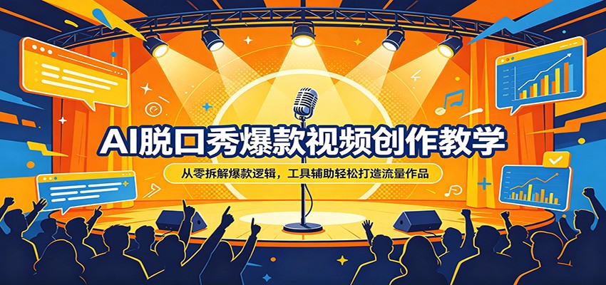 AI脱口秀爆款视频创作教学：从零拆解爆款逻辑，工具辅助轻松打造流量作品-沧海聊项目
