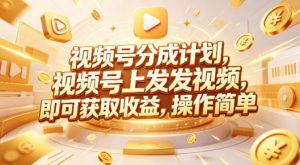 视频号分成计划，599元众筹的Red团队课程，视频号上发发视频，即可获取收益，操作简单-沧海聊项目