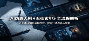 AI仿真人剧《五仙玄甲》全流程解析：从剧本改编到后期特效，教你打造AI真人短剧-沧海聊项目