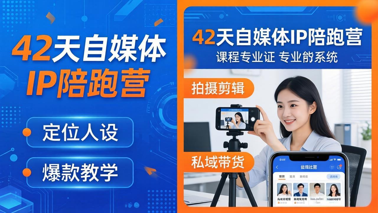 42天自媒体IP陪跑营-26年4月19更新：定位人设爆款全教学，拍摄剪辑私域带货一站式落地-沧海聊项目