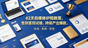 42天自媒体IP陪跑营，告别盲目试错，持续产出爆款，实战·系统·变现(更新2026)-沧海聊项目
