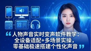 人物声音实时变声软件教学：全设备适配+多场景实操，零基础极速搭建个性化声音-沧海聊项目