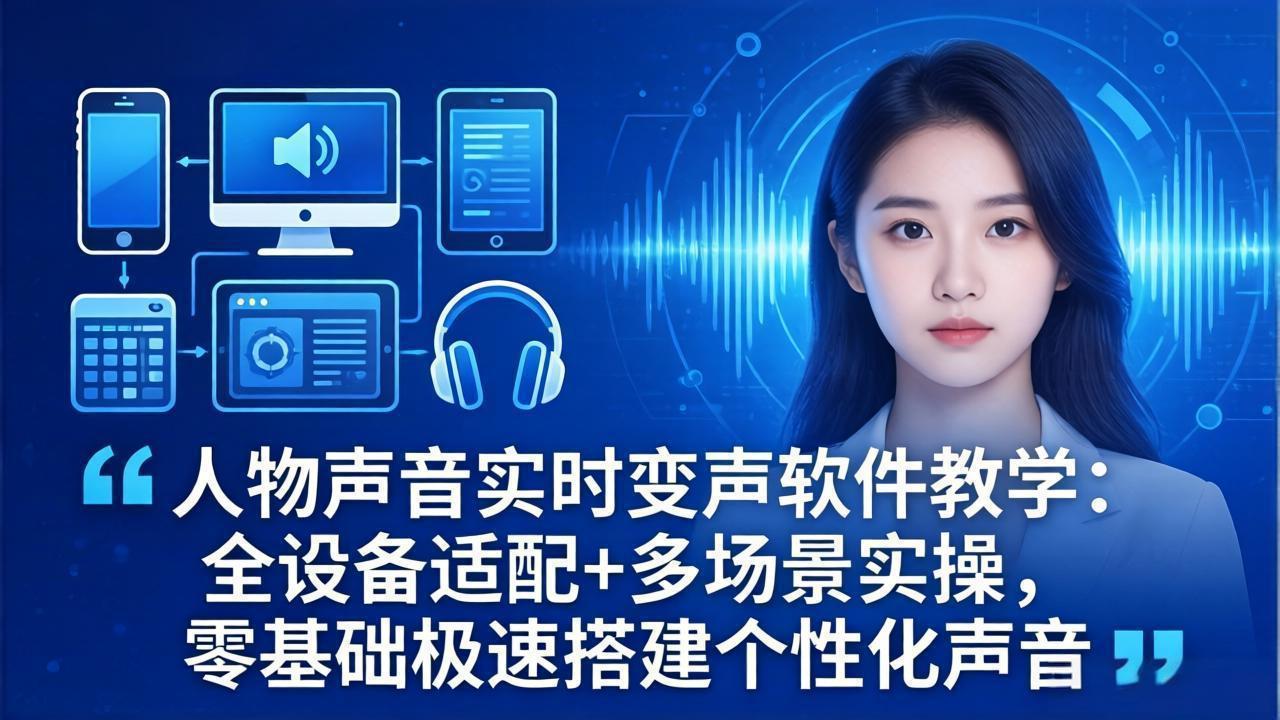 人物声音实时变声软件教学：全设备适配+多场景实操，零基础极速搭建个性化声音-沧海聊项目