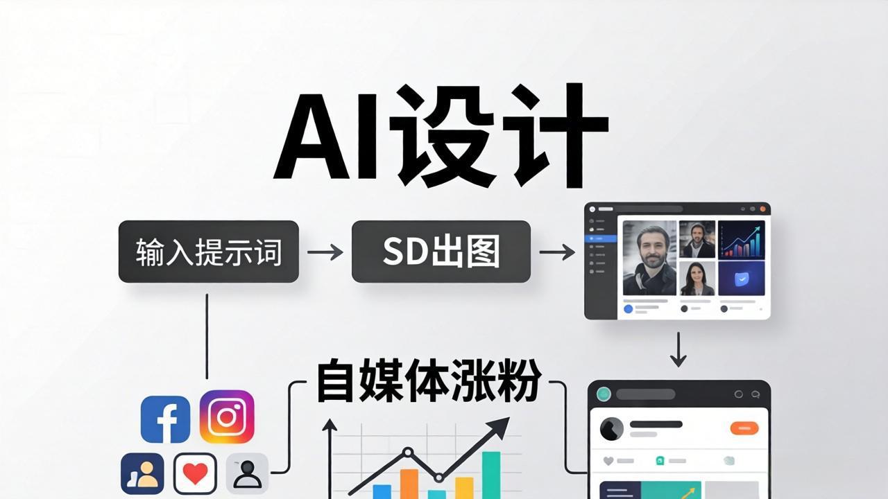 人人都是AI设计师：SD出图+自媒体涨粉一站教学，告别图文素材焦虑，AI设计让你轻松避开内卷-沧海聊项目
