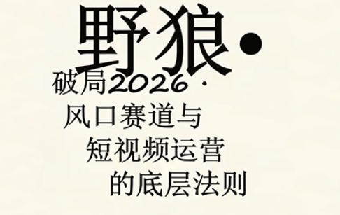 野狼团队·多平台实操运营课，覆盖AI口播、服装、好物、漫剪等热门玩法(更新4月)-沧海聊项目