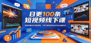 日更100条短视频线下课：揭秘批量创作底层逻辑，手把手教你高效出片抢占流量风口-沧海聊项目
