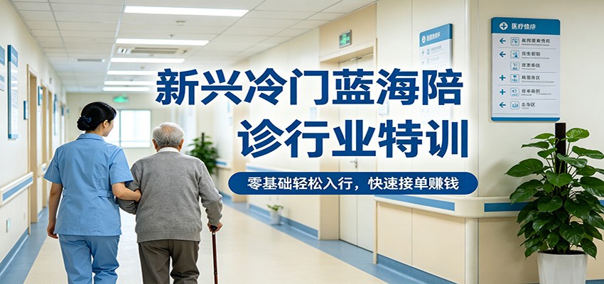 新兴冷门蓝海陪诊行业特训，零基础轻松入行，快速接单赚钱-沧海聊项目