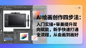 AI绘画创作四步法：入门实操+审美提升双向赋能，新手快速打通全流程，从会画到画好-沧海聊项目