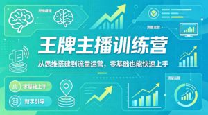 抖音王牌主播训练营，从思维搭建到流量运营，零基础也能快速上手-沧海聊项目