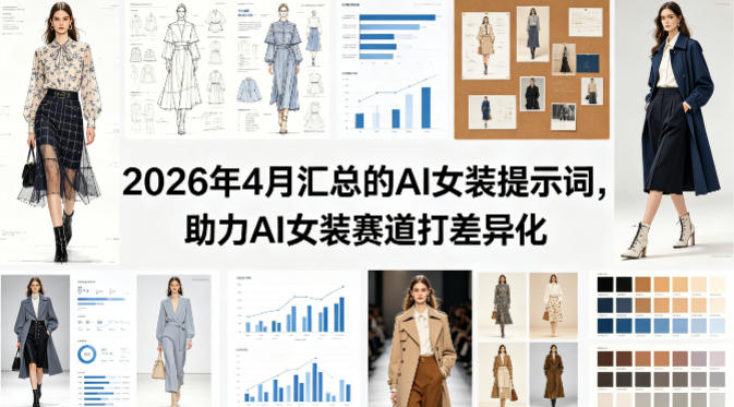 2026年4月汇总的AI女装提示词，助力AI女装赛道打差异化-沧海聊项目