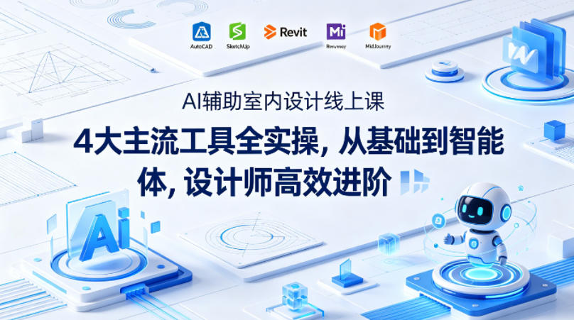 AI辅助室内设计线上课｜4大主流工具全实操，从基础到智能体，设计师高效进阶-沧海聊项目