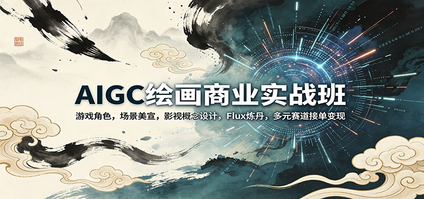 AIGC绘画商业实战班：游戏角色，场景美宣，影视概念设计，Flux炼丹，多元赛道接单变现-沧海聊项目