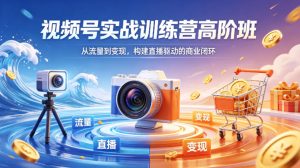 视频号实战训练营高阶班，从流量到变现，构建直播驱动的商业闭环(26年4月)-沧海聊项目